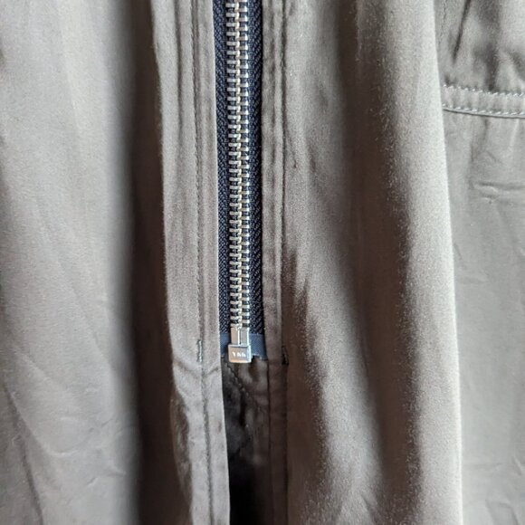 Soia & Kyo Bia Bonsai Green Modal Satin Unlined Long Bomber Jacket - Picture 11 of 12